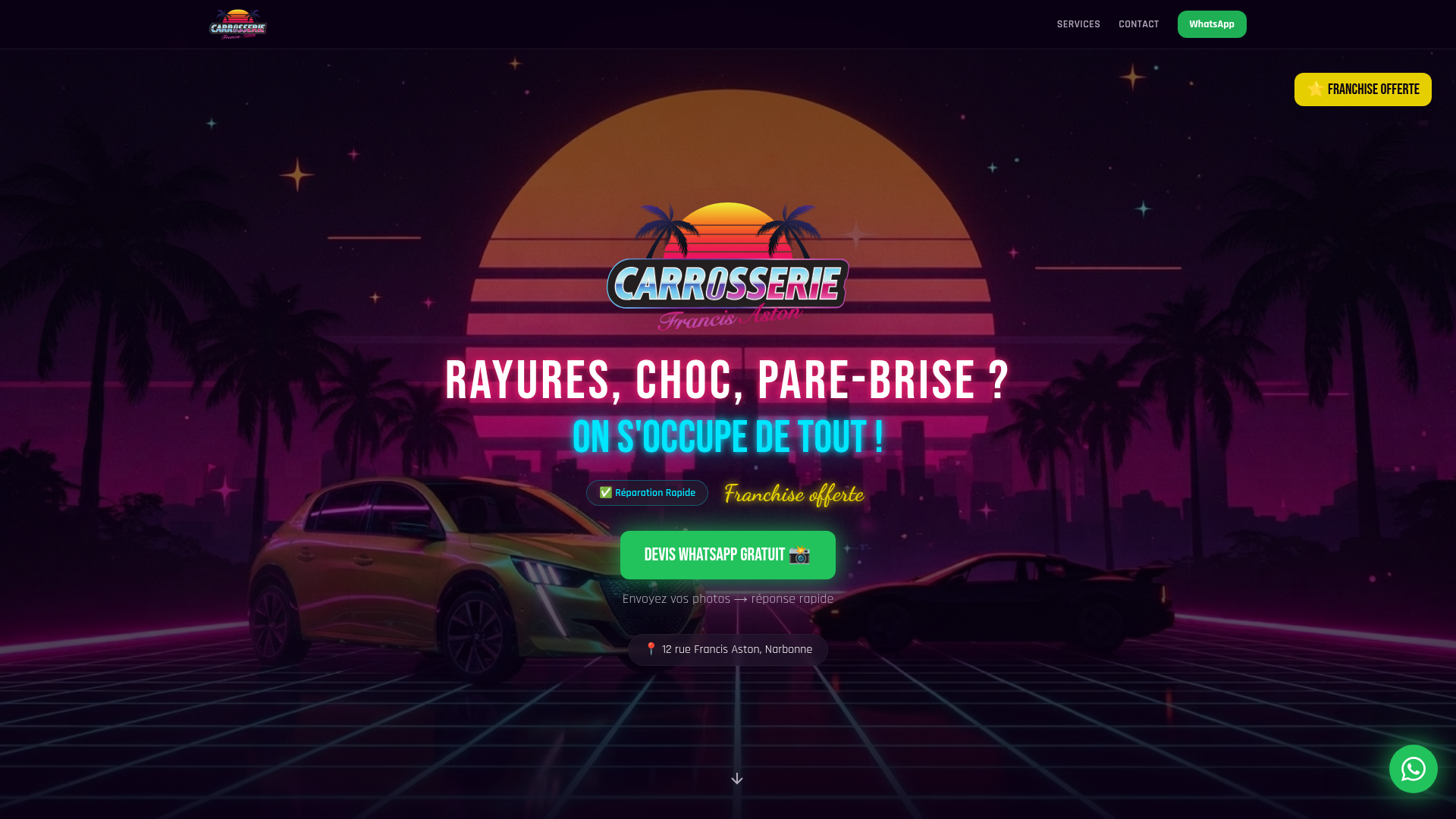 Aperçu du site Carrosserie Francis Aston